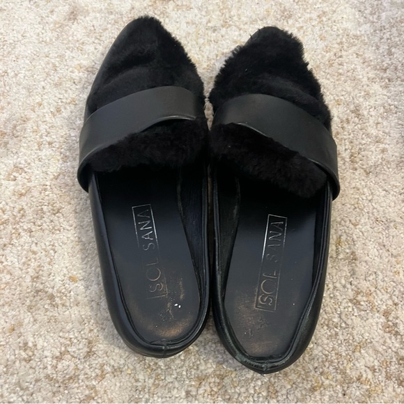 Sol Sana Faux Fur Tuesday Slide Black Size 37 - Picture 9 of 13